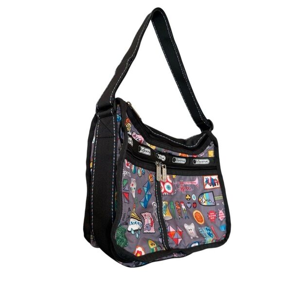 LeSportsac Medium Printed Classic Logo Crossbody Sling Bag Multicolor OS - Picture 3 of 7